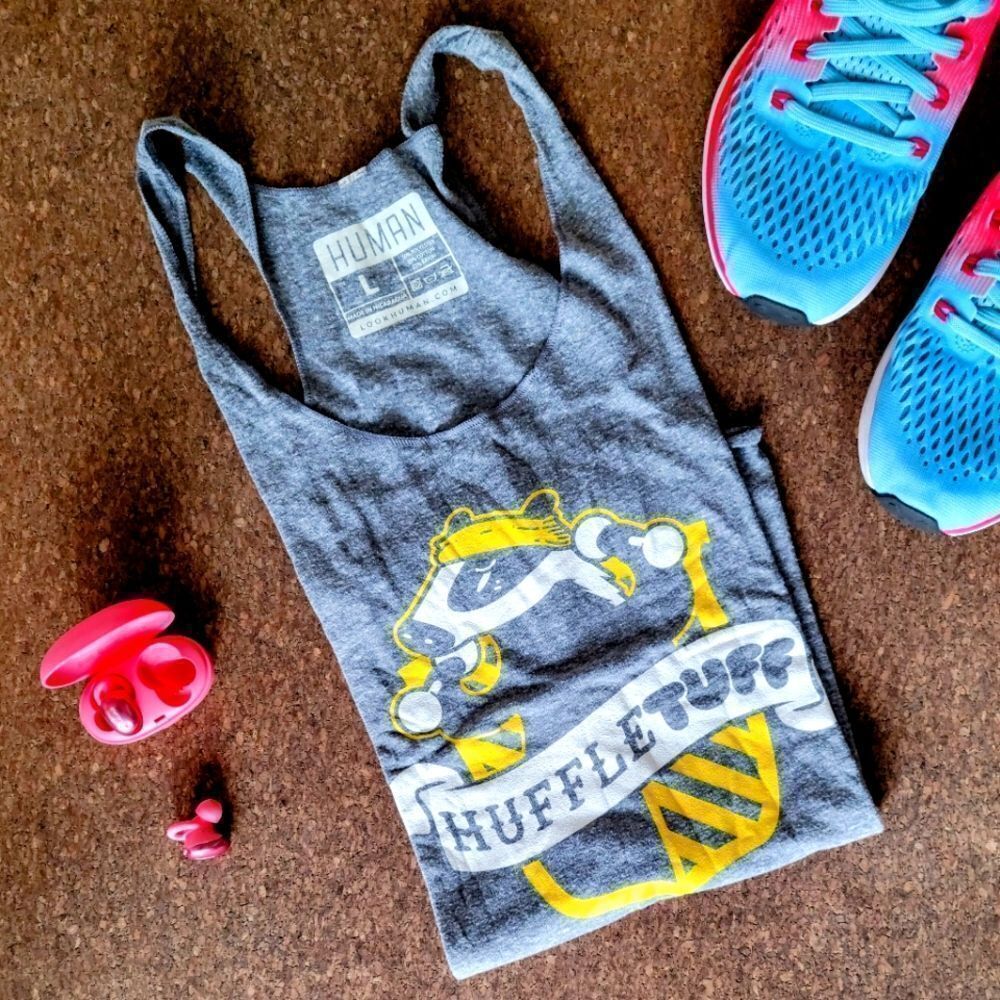 NWOT HuffleTuff Racerback Tank Top; L